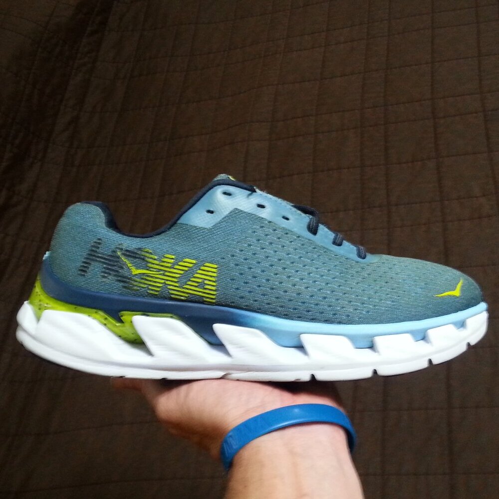 Hoka One Shoes Women's 7.5 Elevon Sneakers Running Athletic Low Blue Fly Series - Picture 2 of 11